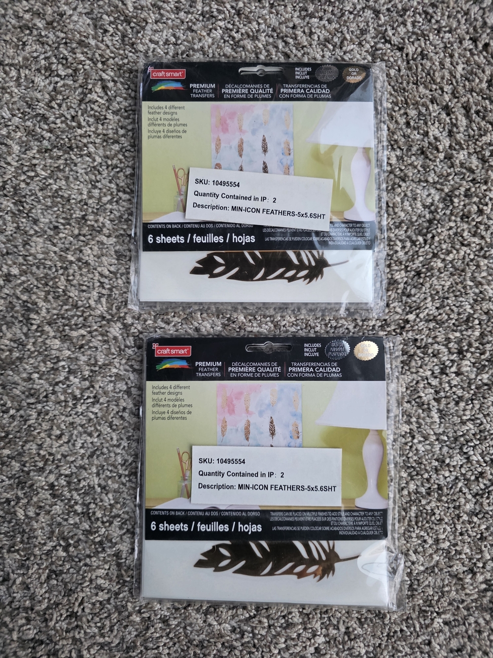 Premium Feather Transfers - Black